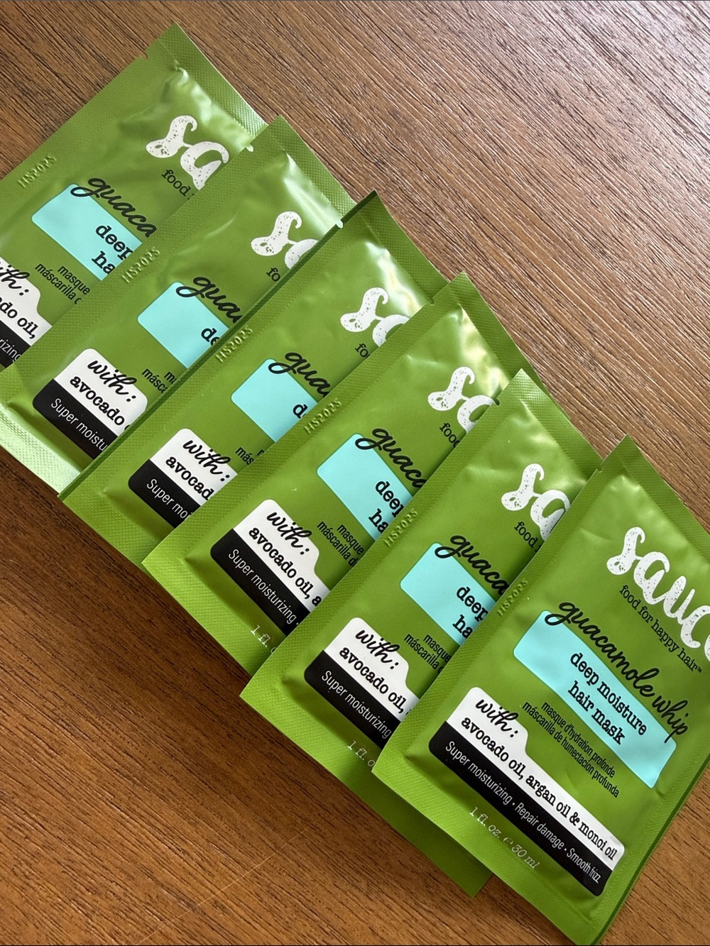 Sauce guacamole whip Deep Moisture Hair Mask -6 new 1 oz packets